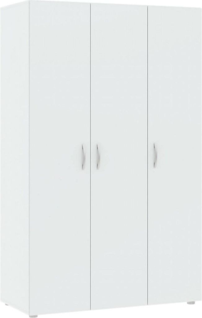 Dmora Kleiderschrank 3 Türen Dublin 110,7x51,9 cm Weiß