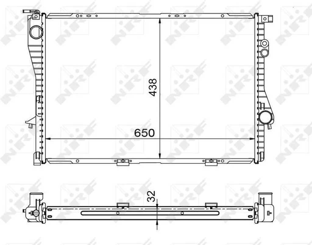 Radiateur de remplacement pour BMW E38 E39, solution refroidissement NRF 53722