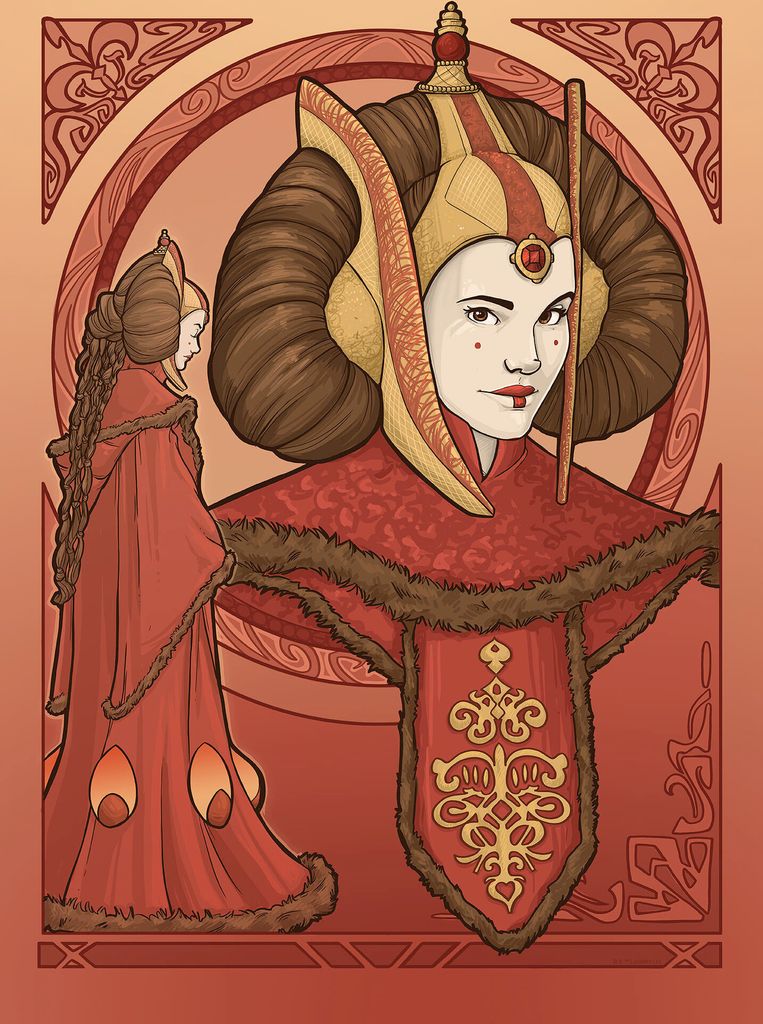 Wandbild - Star Wars Queen Padmé Amidala - Größe 50 x 70 cm