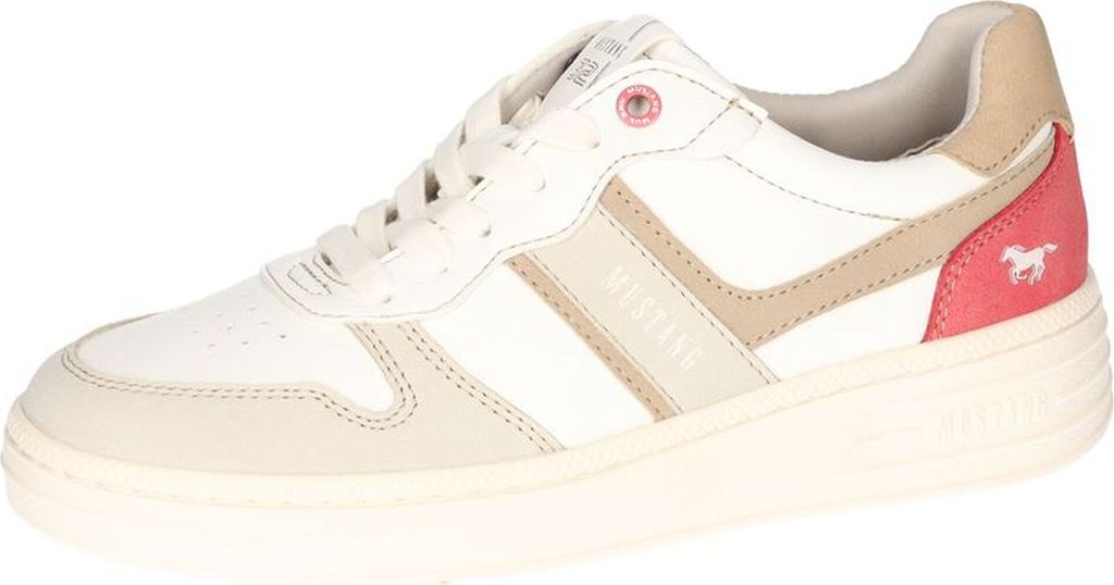 Mustang Damen Schnürschuh aus rutschfesten pflegeleichten Materialien 1510-301, Größe:40 EU, Farbe:Beige