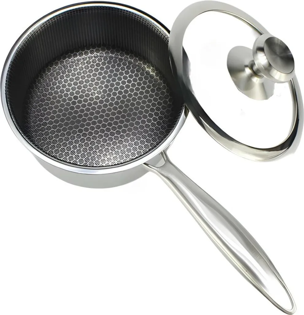 Casseruola Design 24 cm Silver Nido d'Ape - Acciaio Inox 18/10 Premium