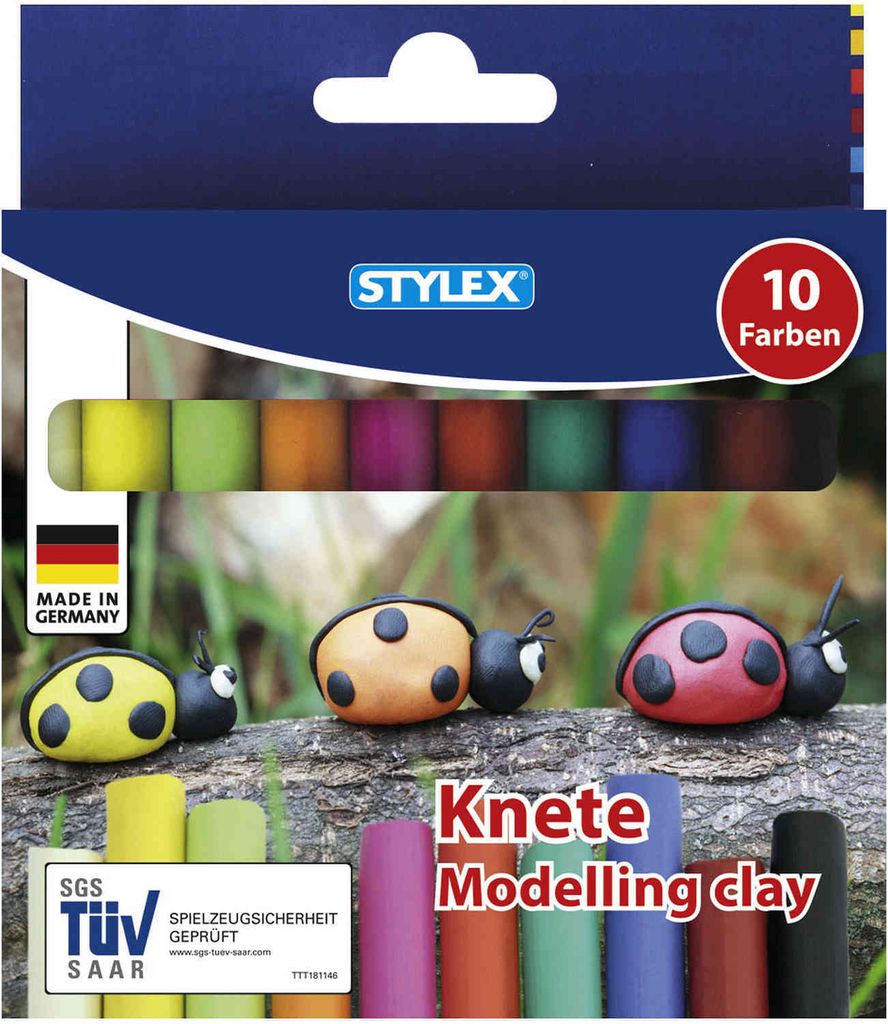 STYLEX Modelliermasse Knete 10er Pack Produktbild 