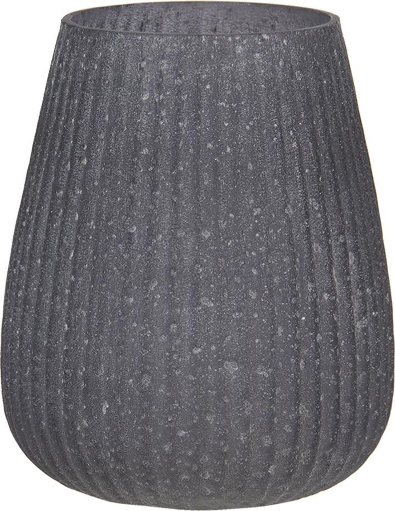 Clayre & Eef Teelichthalter Ø 11x13 cm Grau Glas