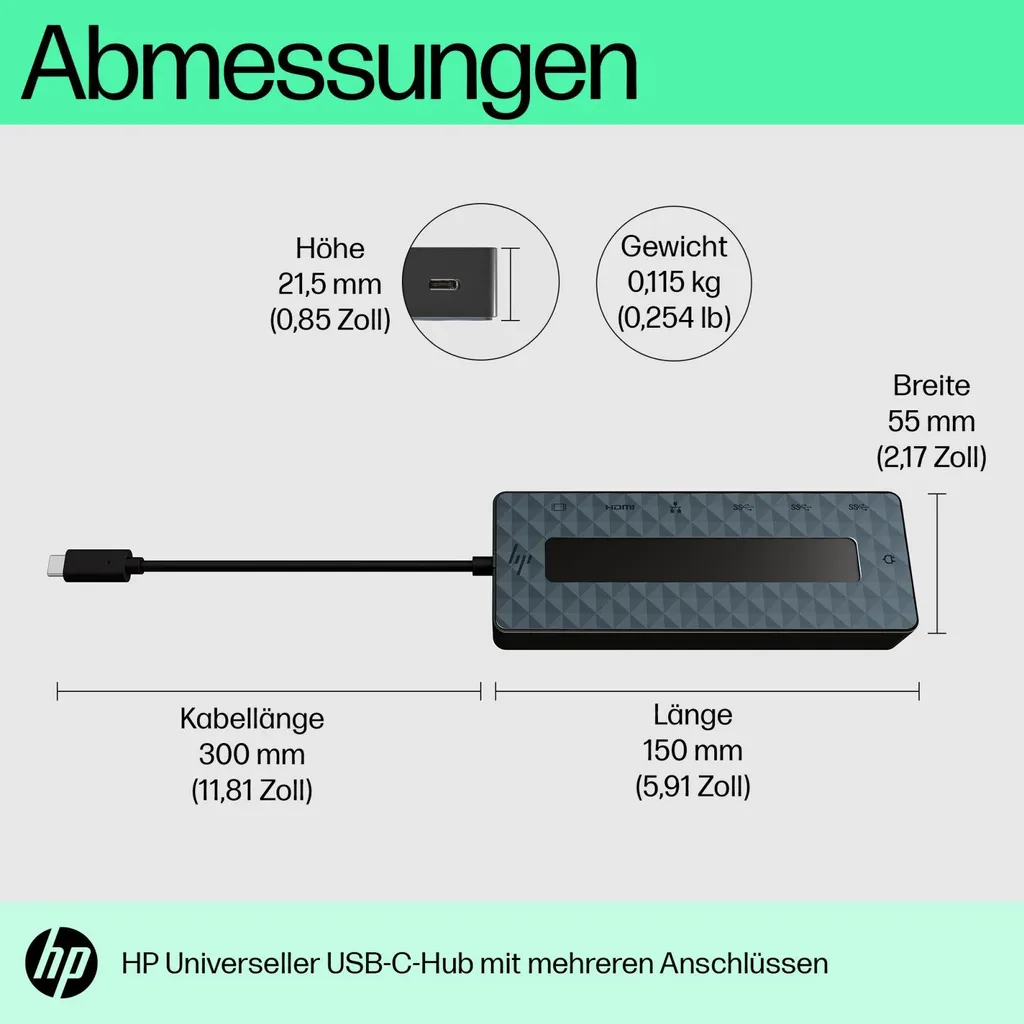 Plus de ports avec le Hub HP Universal USB-C Docking Station pour Multitâche - 9