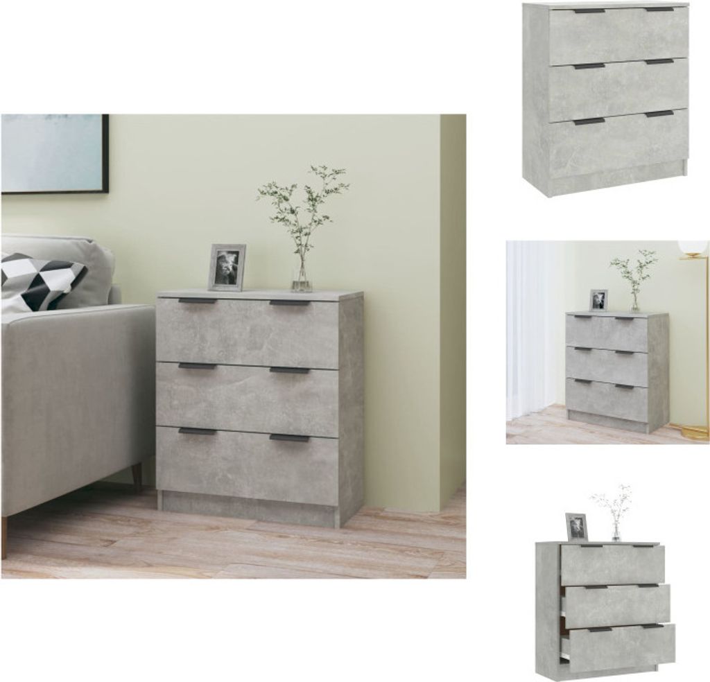 vidaXL Sideboard Betongrau 60x30x70 cm Holzwerkstoff - Sideboards