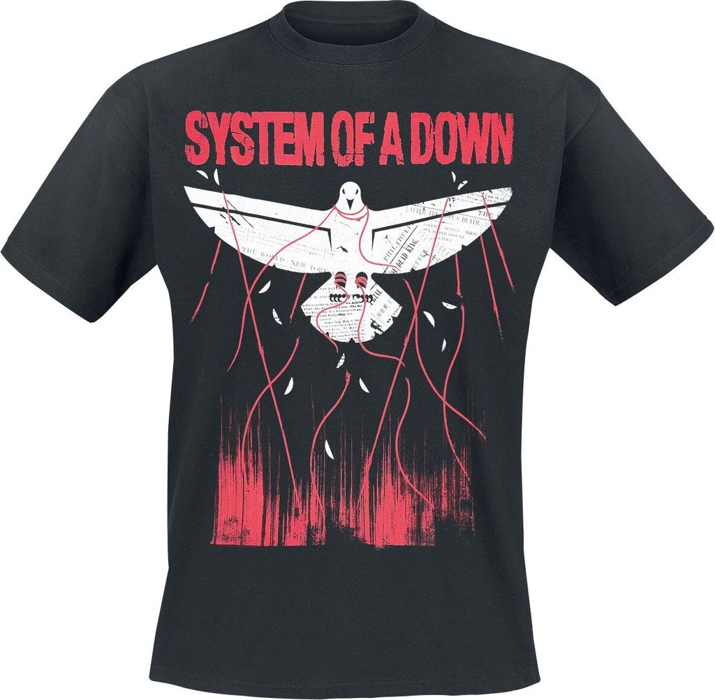 System Of A Down T-Shirt Herren Dove Overcome schwarz M