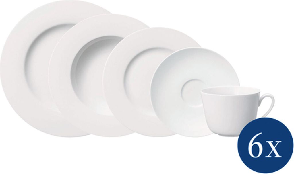Villeroy & Boch 10-1380-8151 Twist White Geschirr-Set 30tlg, Farbe:Weiß