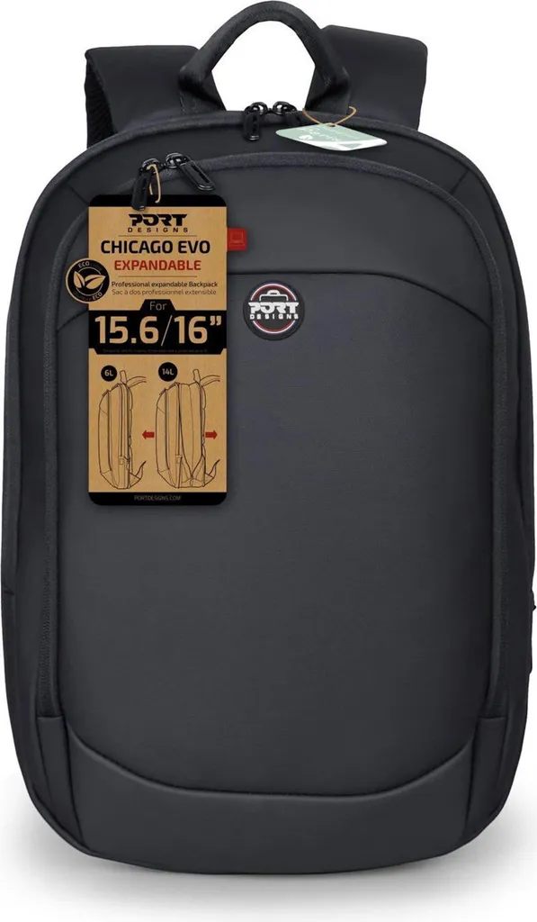 Sac à Dos Éco Chicago Evo Eco Noir 16 Pouces contre les Vols