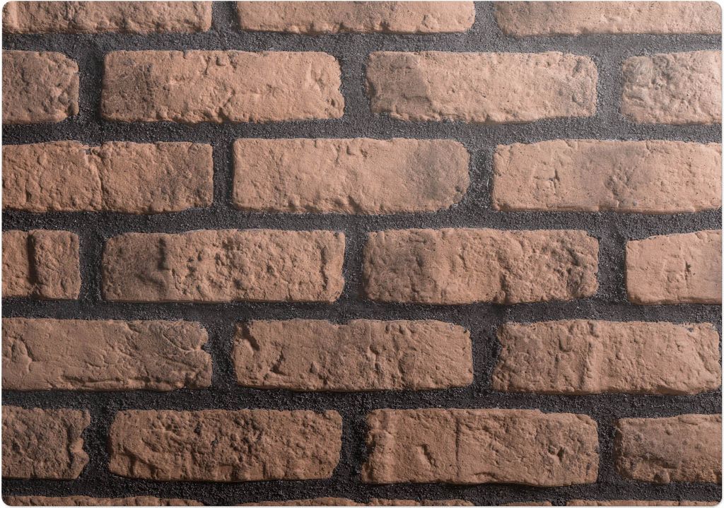 Ziegelmauer – Bodenschutzmatte – Rutschfest – Schutzmatte für Büro – Vinylmatte – Stuhlunterlage – 100 x 100 cm