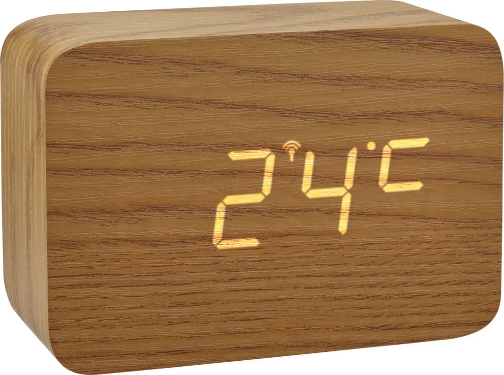 Digitaler Design Funk-Wecker in Holz-Optik CLOCCO TFA Produktbild 