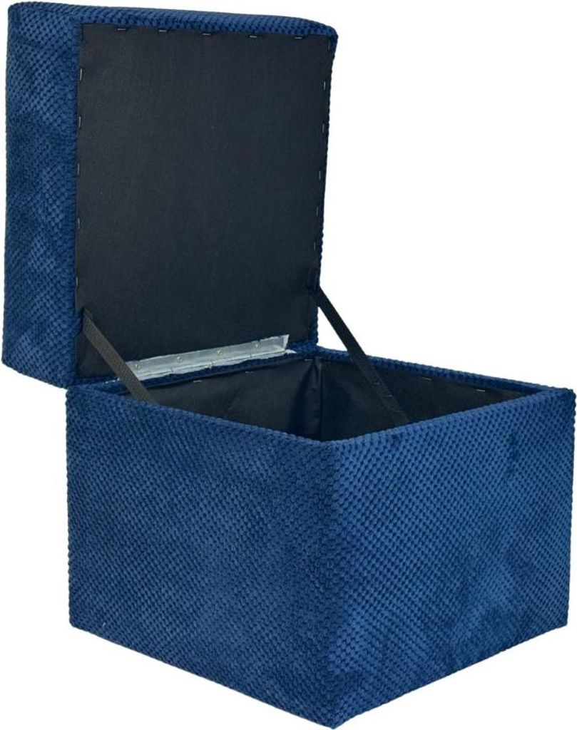 Sametový taburet ZEFIR DOT 40x40 cm čtvercový s úložným Obrázek produktu 