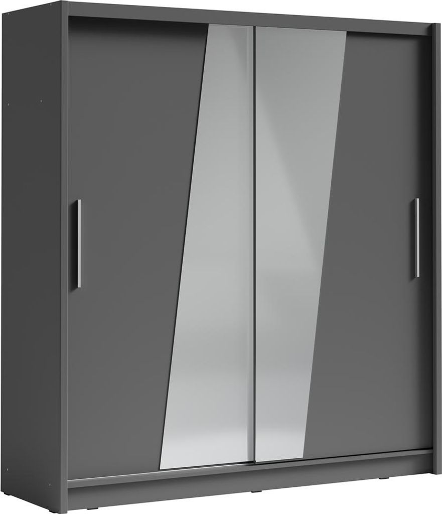 Kleiderschrank mit Spiegel 200 cm CHOCONTA 2 - Graphit