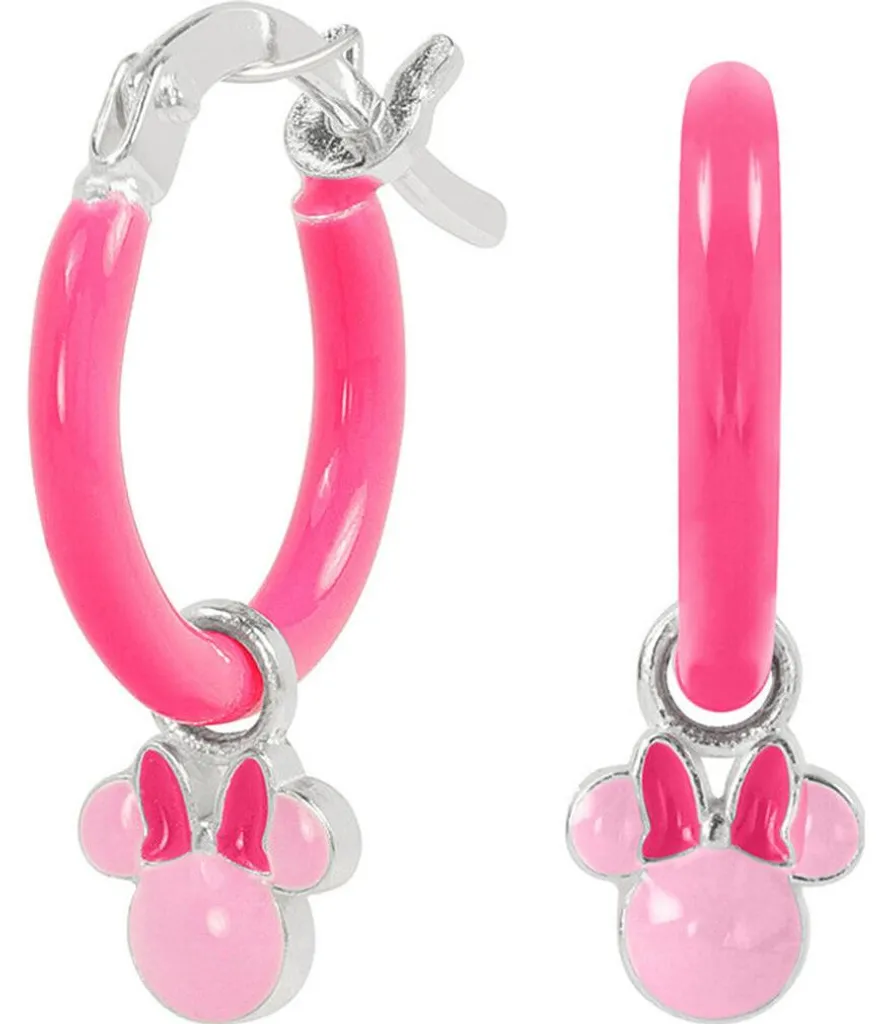 Boucles Disney Minnie Charm argent sterling avec détails finement ciselés