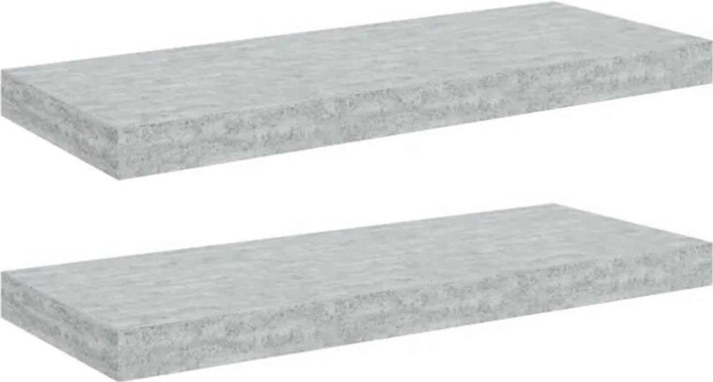 vidaXL Závěsné police 2 ks. Betonově šedá 60x23,5x3,8 cm Obrázek produktu 