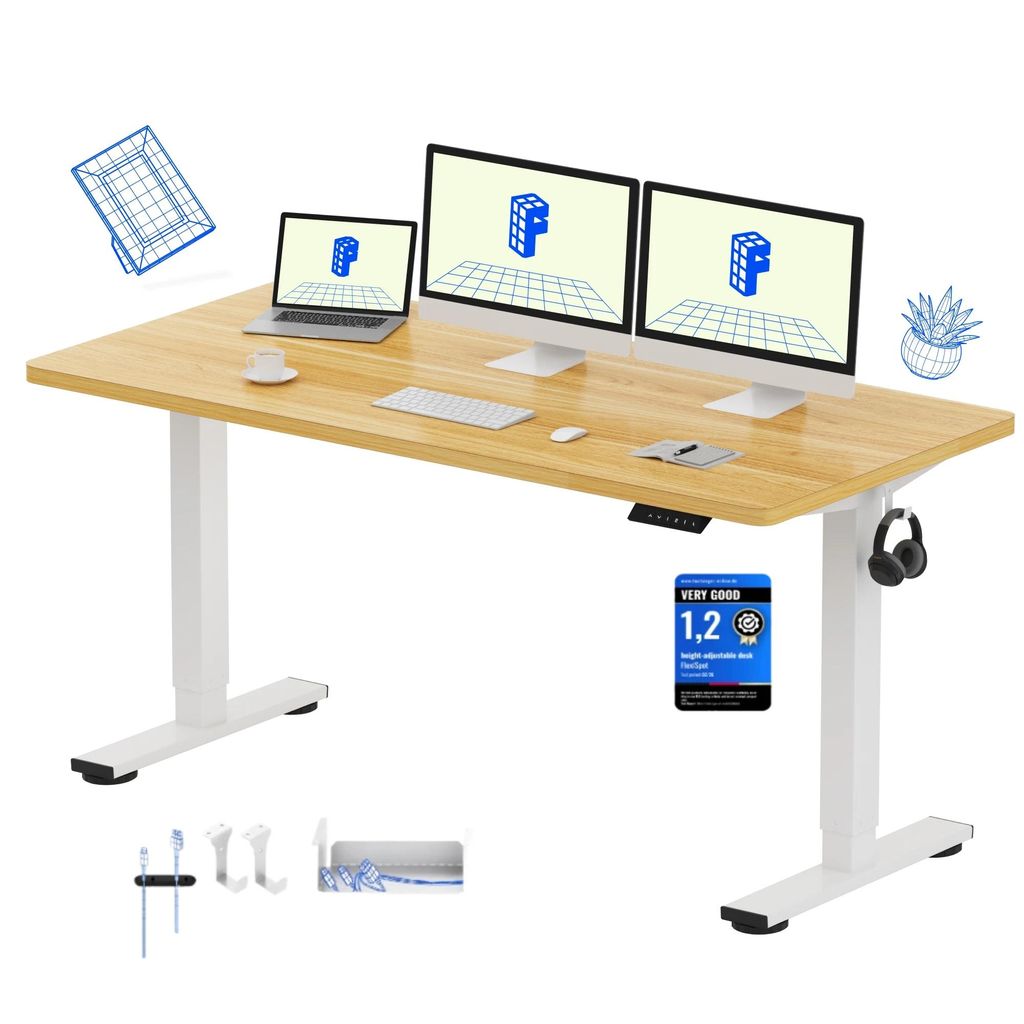 FLEXISPOT EN1 Biurko z regulacją wysokości 160 x 80 cm, Zdjęcie produktu 