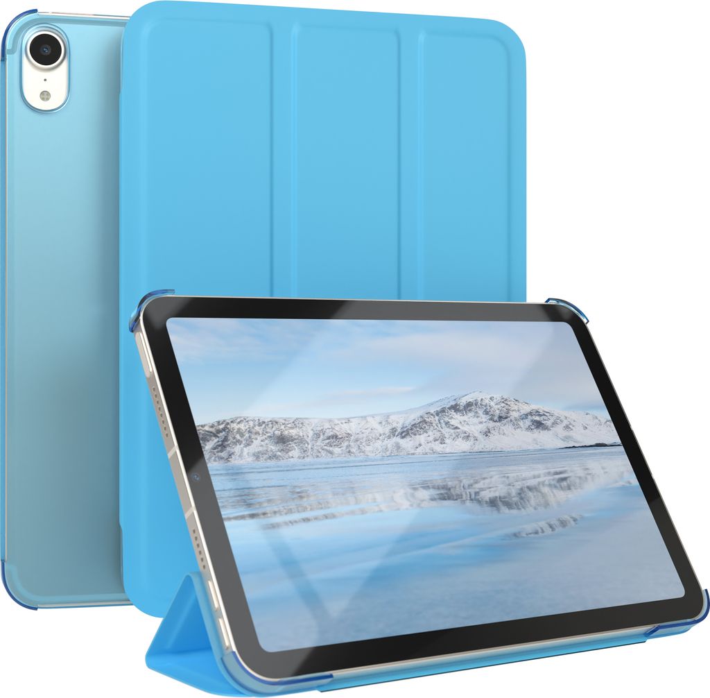 EAZY CASE Smartcase für Apple iPad Mini 6 (2021) Tabletcase Bookcover Smart Flipcase magnetisch Blau