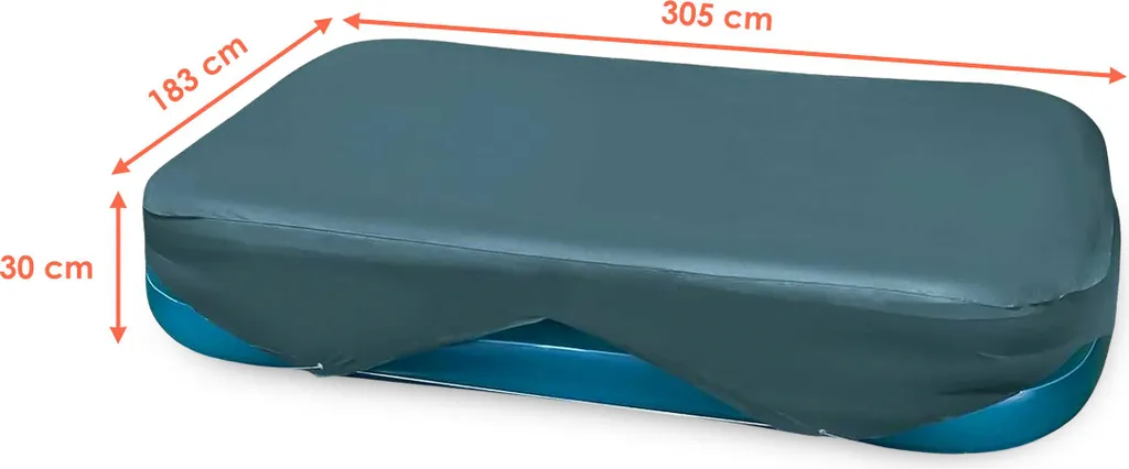 Couverture de Piscine Rectangulaire Intex 305x183 cm avec Rabat 51cm - 16