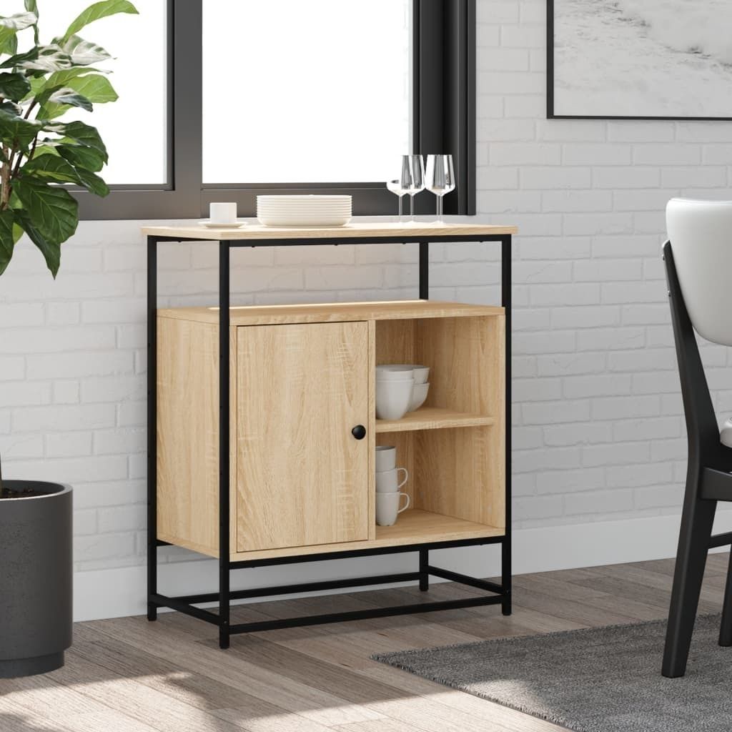 vidaXL Príborník Sonoma dub 69 x 35 x 80 cm materiál na Obrázok produktu 