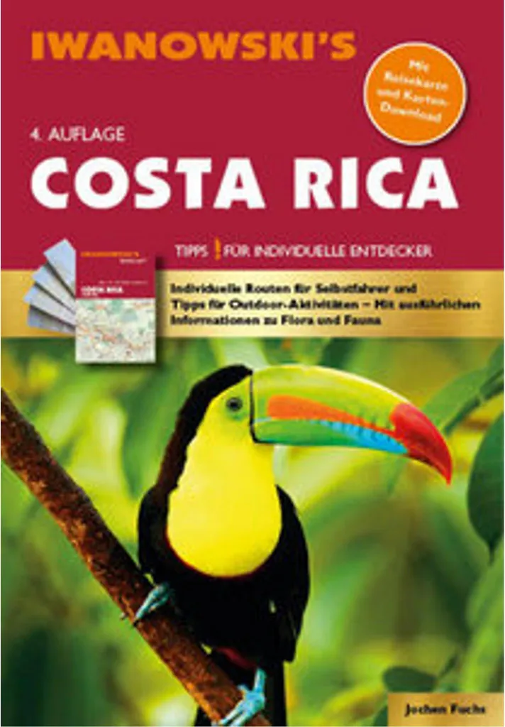 Costa Rica Guide Iwanowski avec conseils d'experts et cartes de randonnée