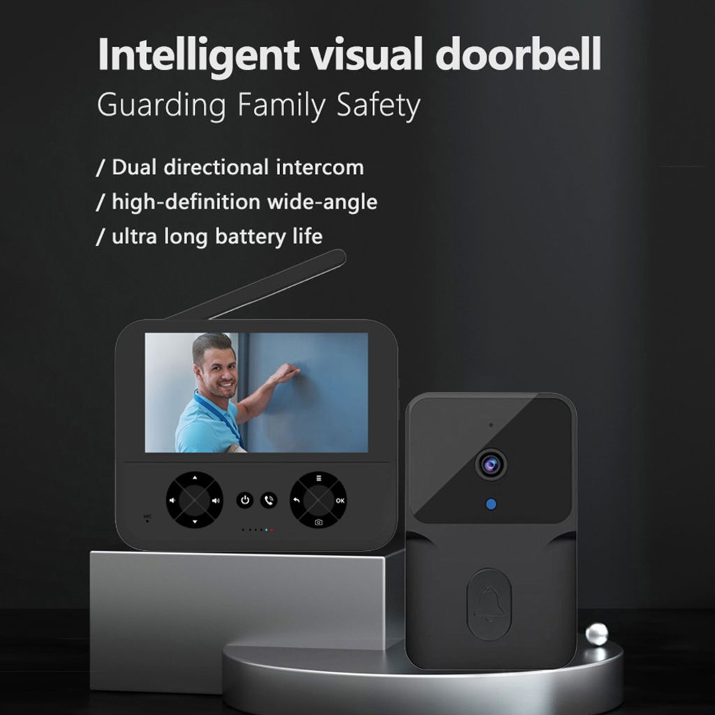 Kabellose Video-Türklingel – Ohne Abo, 4,3" IPS-Display, Produktbild 2