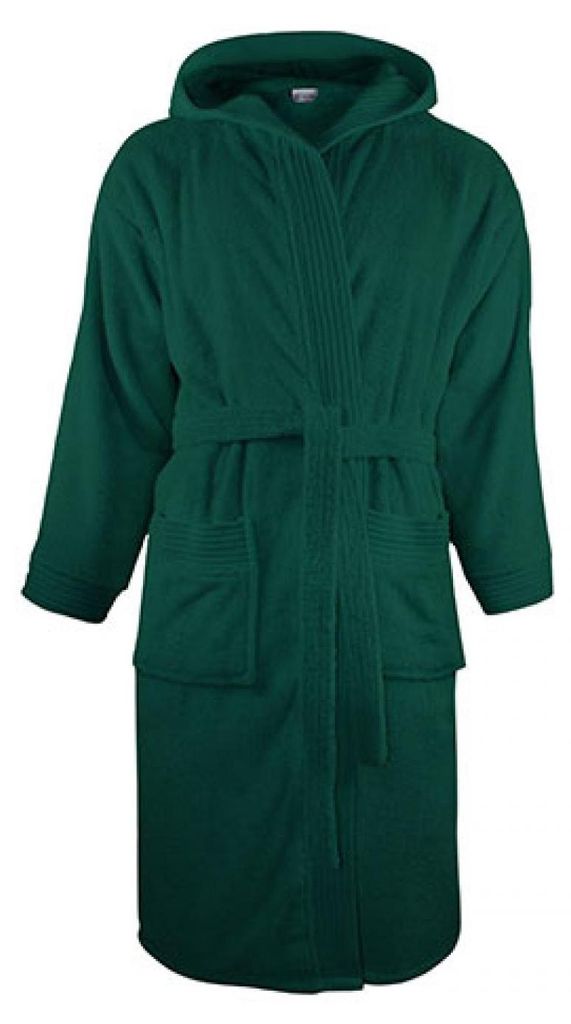 The One Towelling T1-BH | Bathrobe Hooded - Bademantel - Farbe: Dark Green - Größe: XXL/3XL