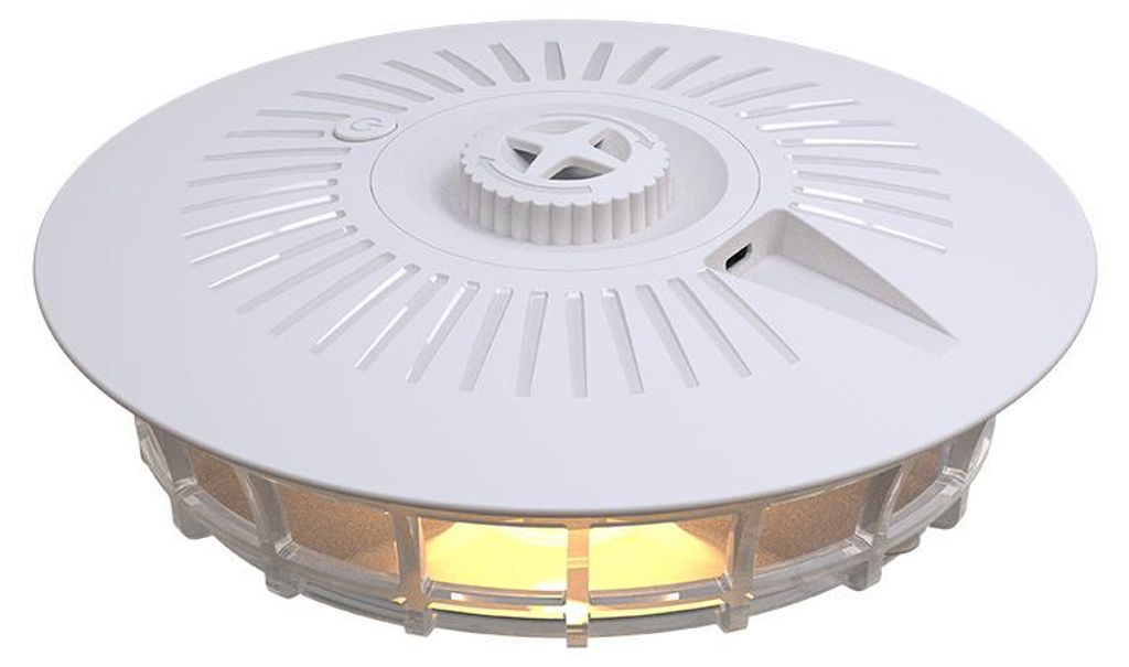 Elektrische Flohfalle mit LED-Licht, Insektenfalle für Innen & Außen, 4 Lichtmodi, inkl. 10 Klebepads gegen Flöhe & Mücken