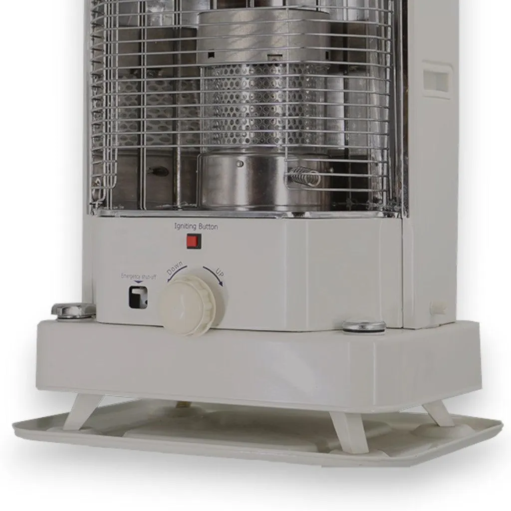 Poêle à pétrole à mèche 2400 W blanc - Chauffage d'appoint efficace