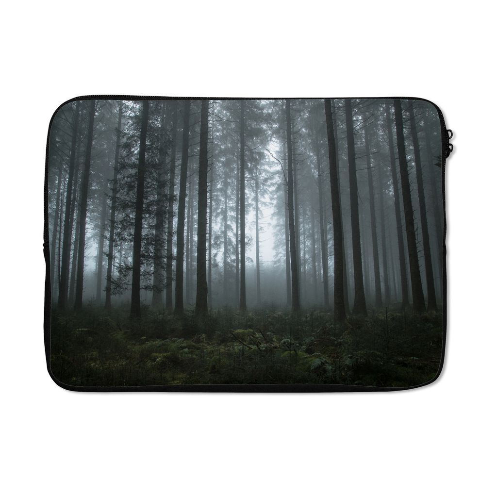 MuchoWow Laptop Hülle 13 Zoll Wald - Licht - Nebel Laptoptasche - Laptophülle - Sleeve - Rundumschutz