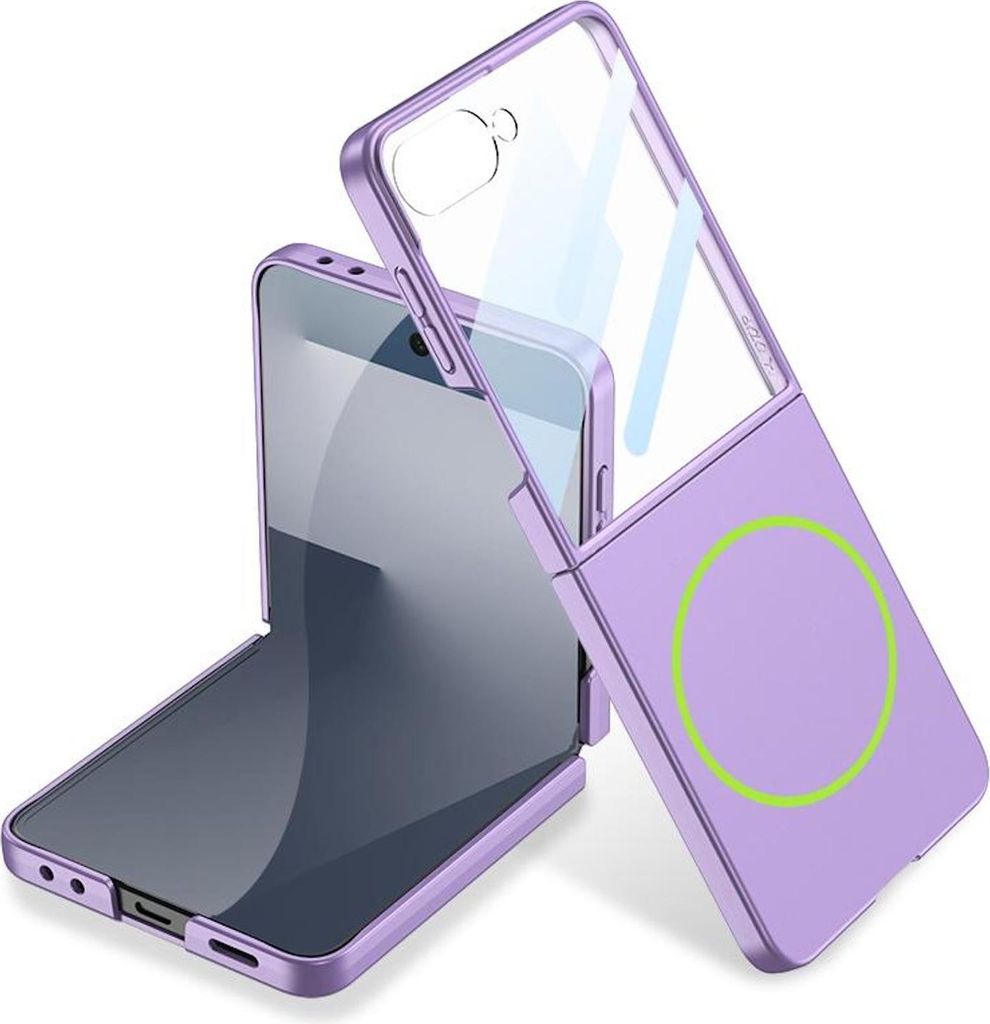 Für Samsung Galaxy Z Flip7 Ultra dünne Full Cover MagSafe Schutz Hülle Lila