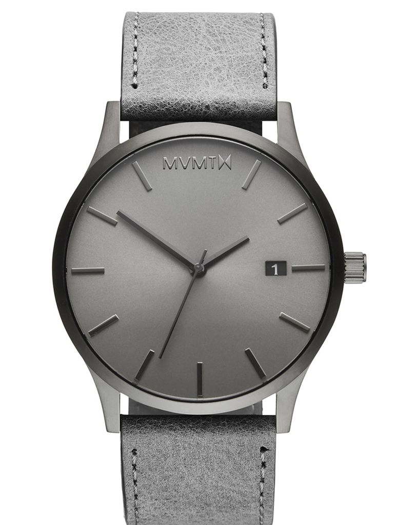 MVMT Monochrome Herren Uhr Armbanduhr Leder D-MM01-GRGR
