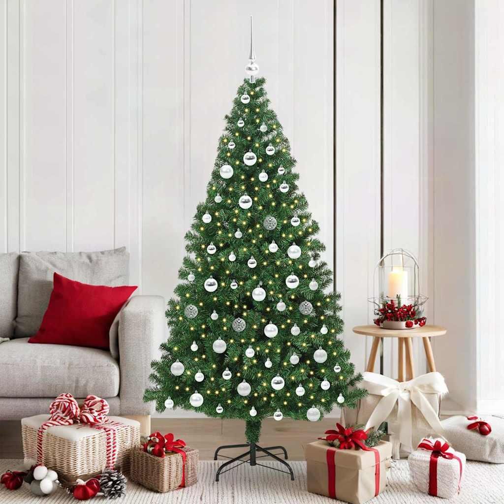 "Schlussverkauf" Künstlicher Weihnachtsbaum(1 pc) - Kunstbaum/Tannenbaum - mit 300 LEDs mit Ständer Grün 180 cm C7768