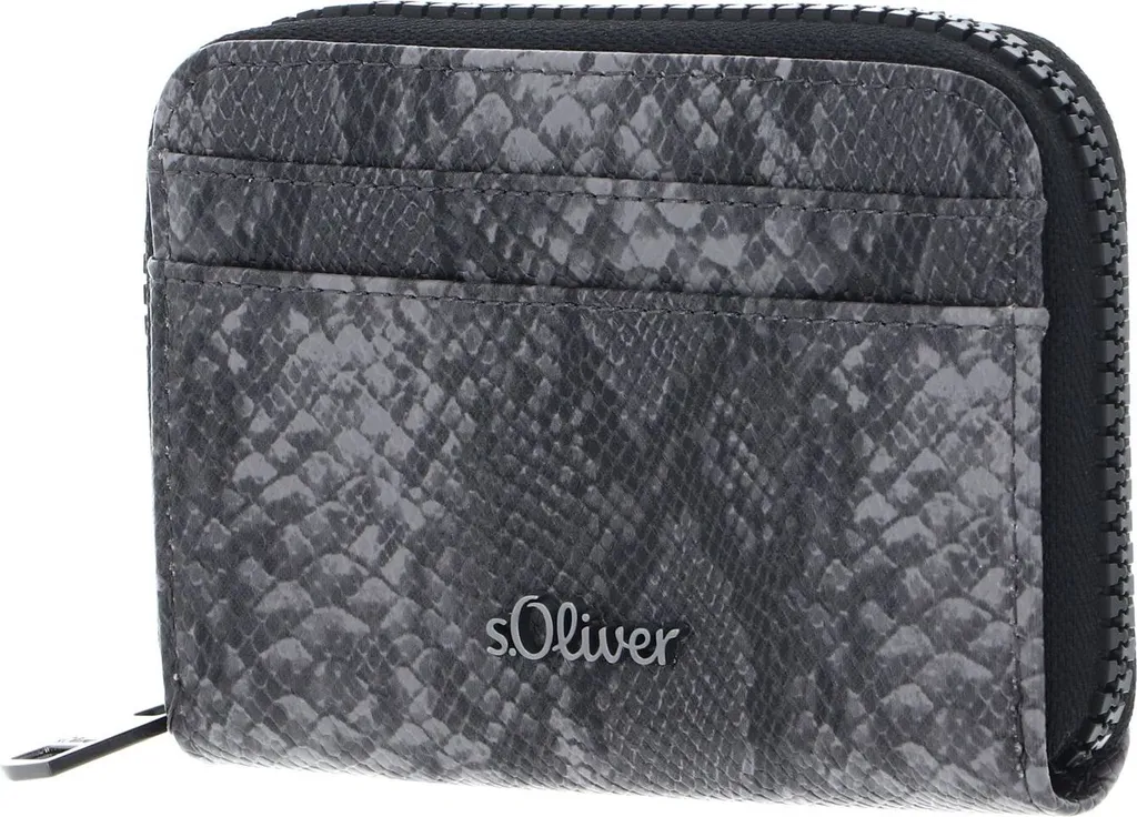 Idea Regalo: s.Oliver Portafoglio Zip Around Grey/Black | Elegante Box