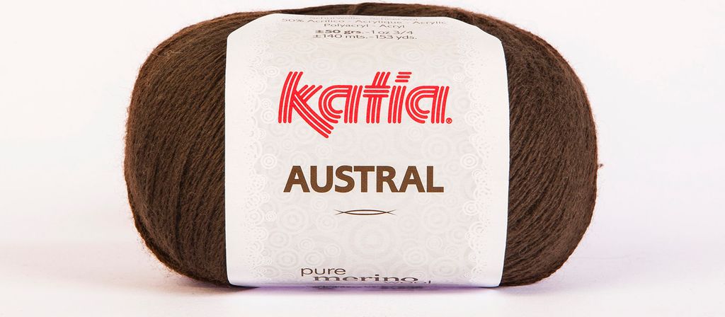 AUSTRAL von Katia - MARRÓN (62) - 50 g / ca. 140 m Wolle