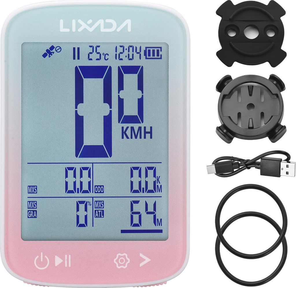 GPS Fahrradcomputer Drahtlos Fahrrad Geschwindigkeitsmesser Hohe klare Anzeige 5 Star Positionierung GPS BeiDou GLONASS Galileo Fahrrad Kilometerz...