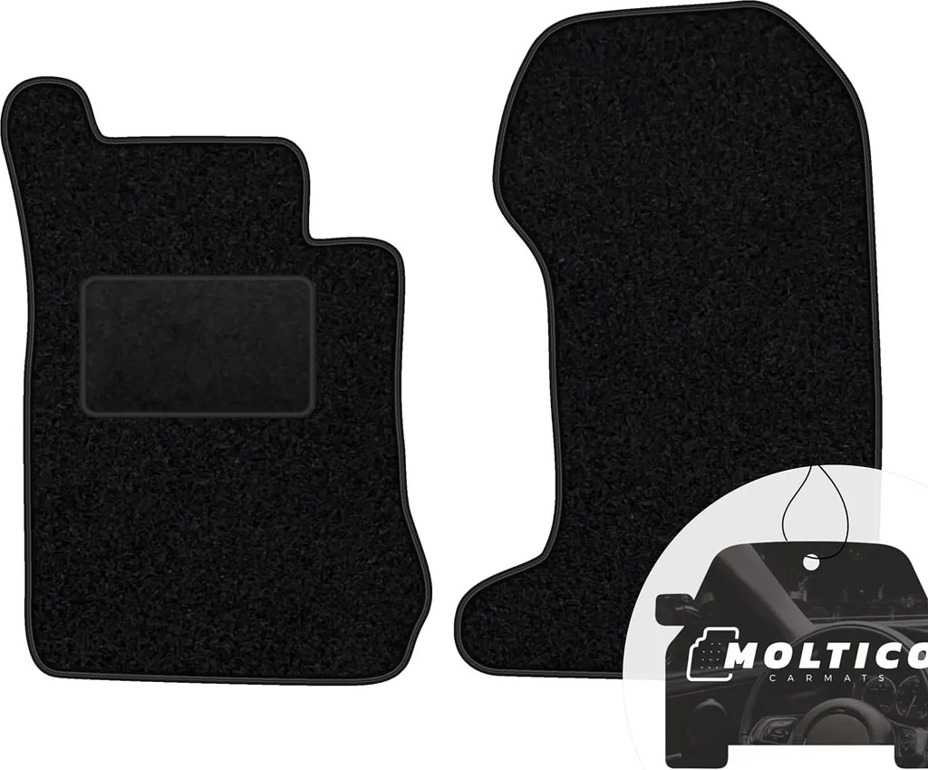 Tappetini Mercedes SL R230 2001-2012: Set 2 Pezzi Velours Nero Su Misura