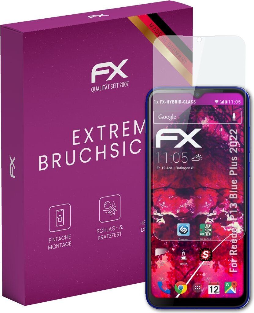 atFoliX FX-Hybrid-Glass Displayfolie kompatibel mit Reeder P13 Blue Plus (2022) Glasfolie