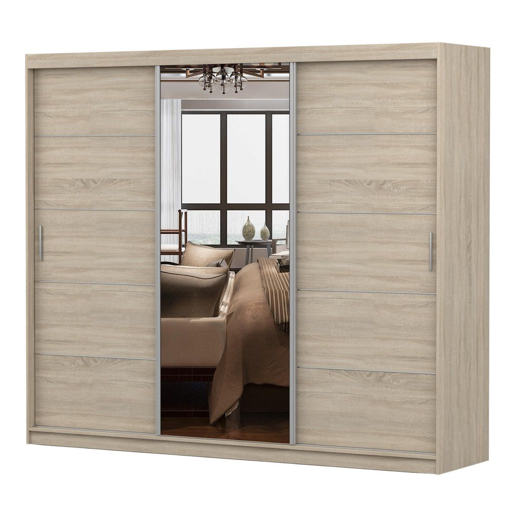 Armoire à portes coulissantes Armoire 250cm Sonoma/Sonoma Image du produit 