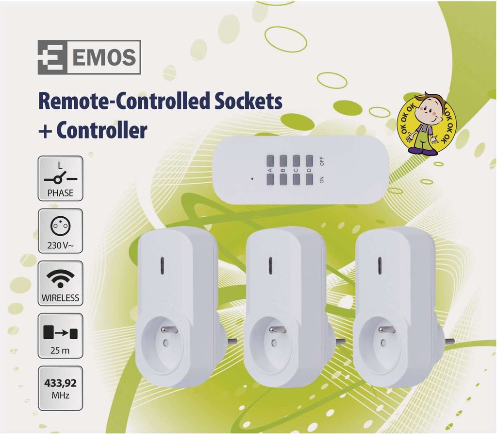 EMOS Diaľkovo ovládané zásuvky, P0070 1905120004 Obrázok produktu 11