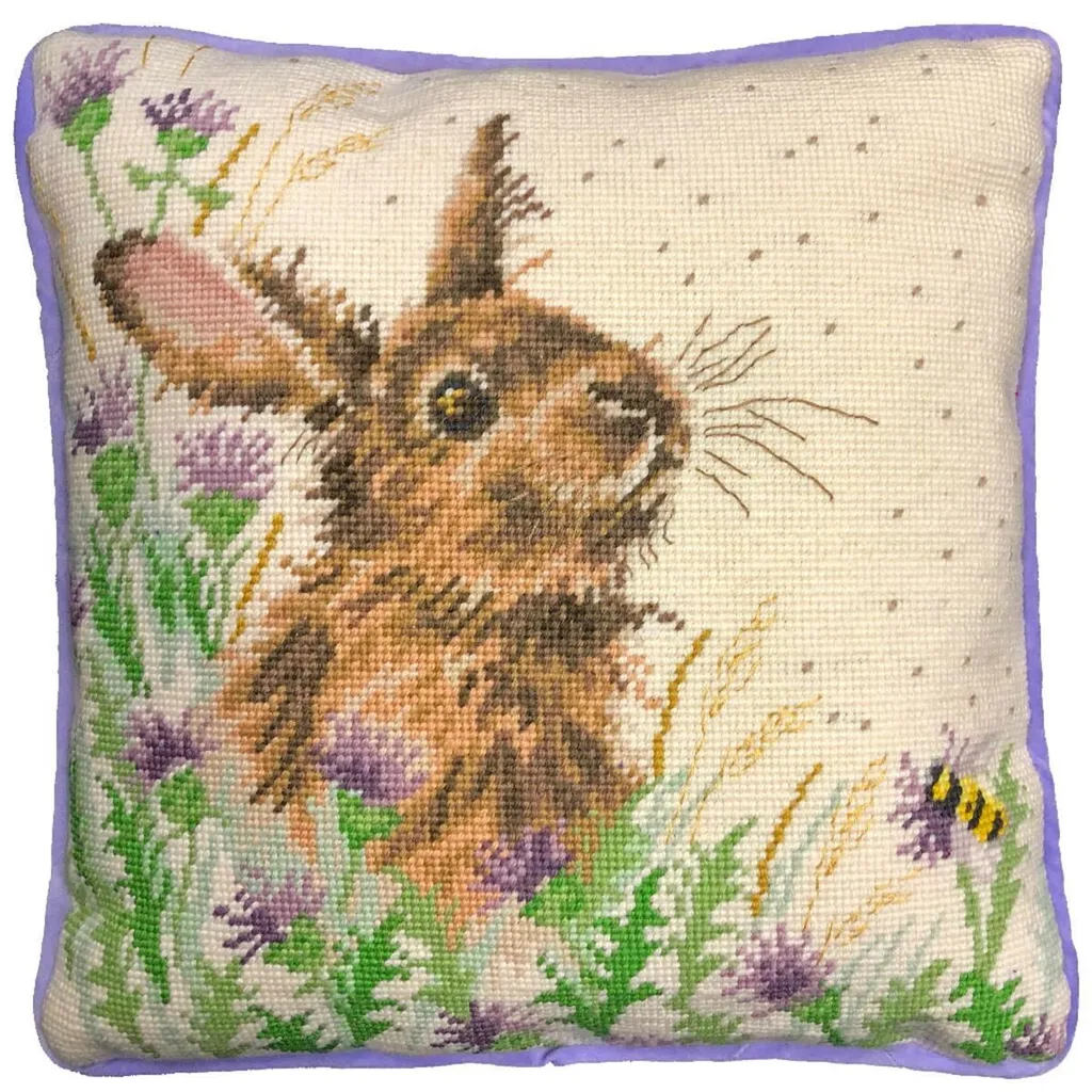 Coussin Gobelin à Broder Image Préimprimée La Prairie 36 cm THD30