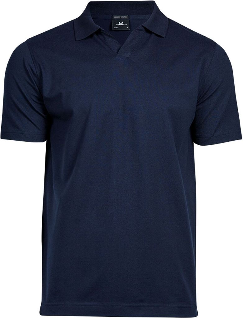 Tee Jays - "Luxury" Poloshirt V-Ausschnitt für Herren BC4991 (3XL) (Marineblau)