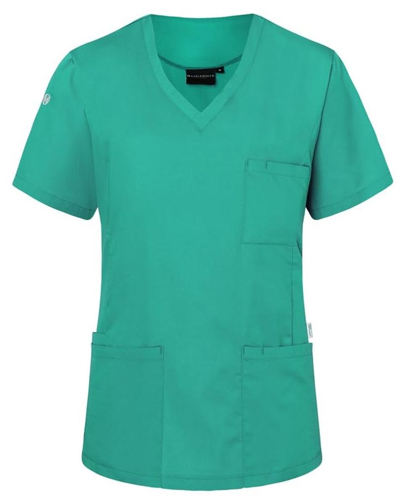 Karlowsky - "Kasack Essential" Arbeitsschürze für Damen, kurzärmlig LT5484 (113 cm) (Smaragd)
