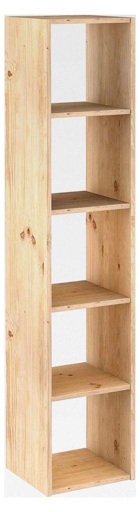 Modulares Regal mit 5 Würfeln aus Kiefernholz