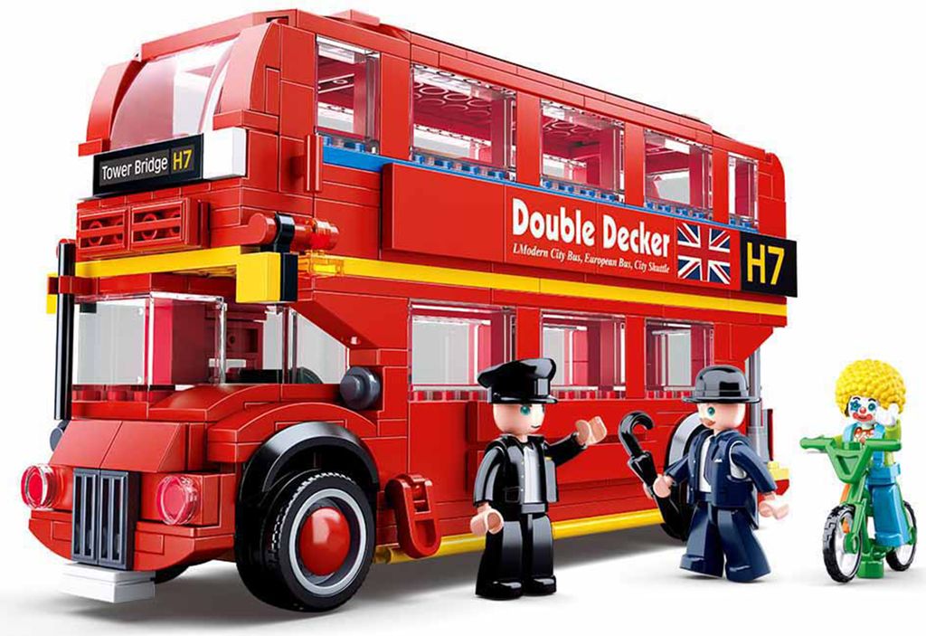 Sluban Modely M38-B0708: Dubbeldekkerbus Productafbeelding 