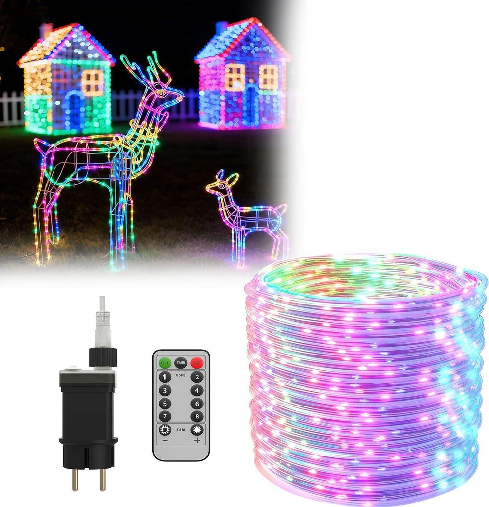 LARS360, guirlande lumineuse LED, 10 mètres, 8 modes Image du produit 