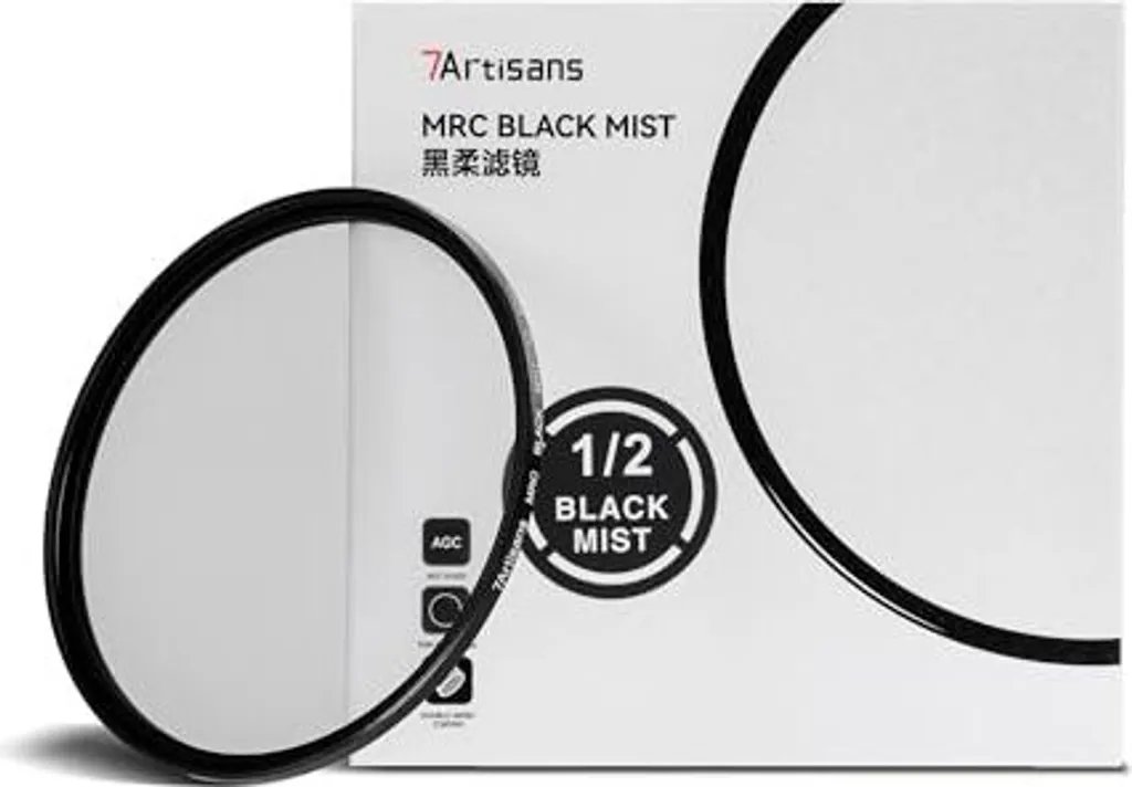7Artisans Filtro nebuloso nero 1/2 in lega di alluminio naturale effetto diffusore morbido messa a fuoco vetro ottico (67 mm)