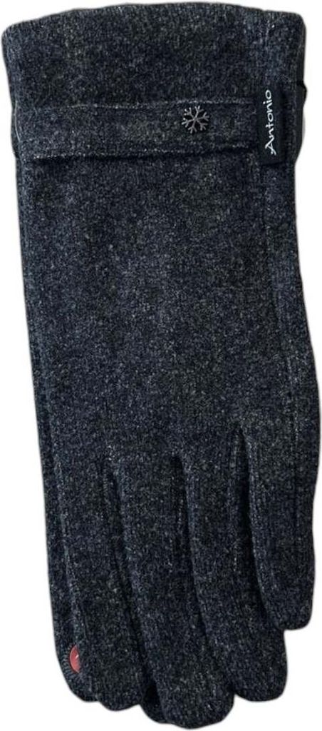 Leichte Winter Damen Handschuhe » Soft Elegant » Winterhandschuhe » Fingerhandschuhe mit Touch-Funktion: Grau Farbe: Grau