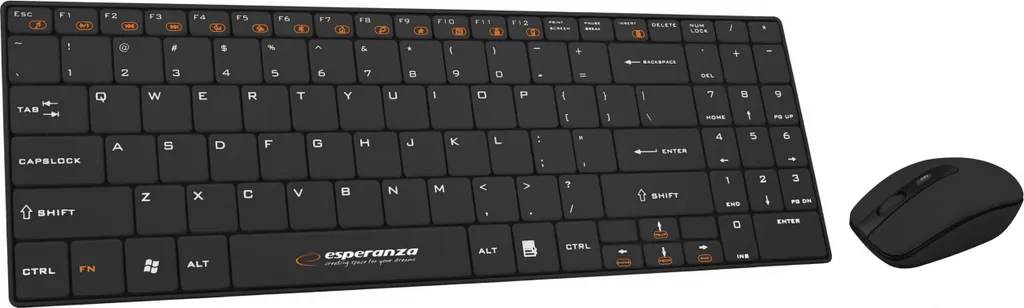 Clavier et souris sans fil Ek122K Esperanza Liberty 2.4G USB Noir