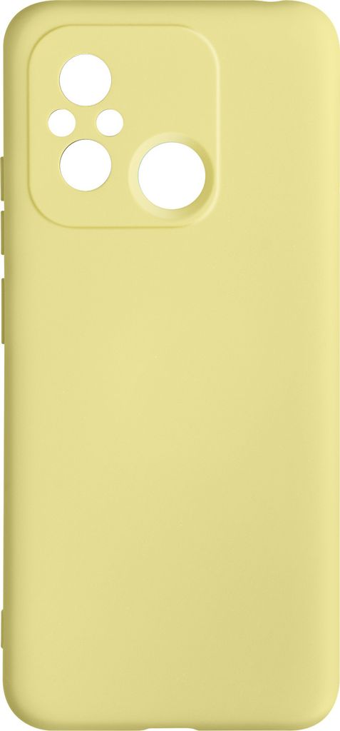 Halbsteife Silikon Handyhülle für Xiaomi Redmi 12C, Soft Touch – Gelb