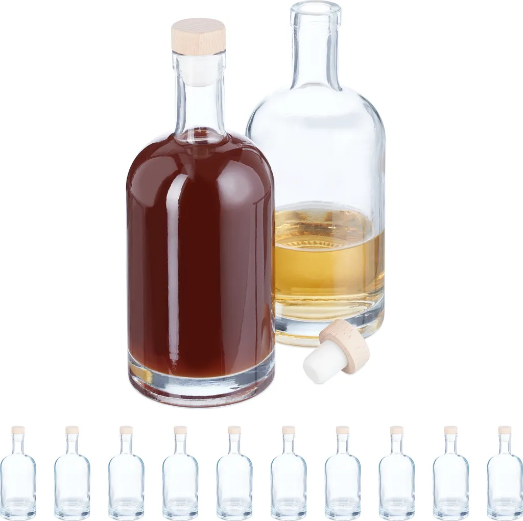 Fornitura 12 Bottiglie Vetro 500ml Relaxdays - Buffet e Catering