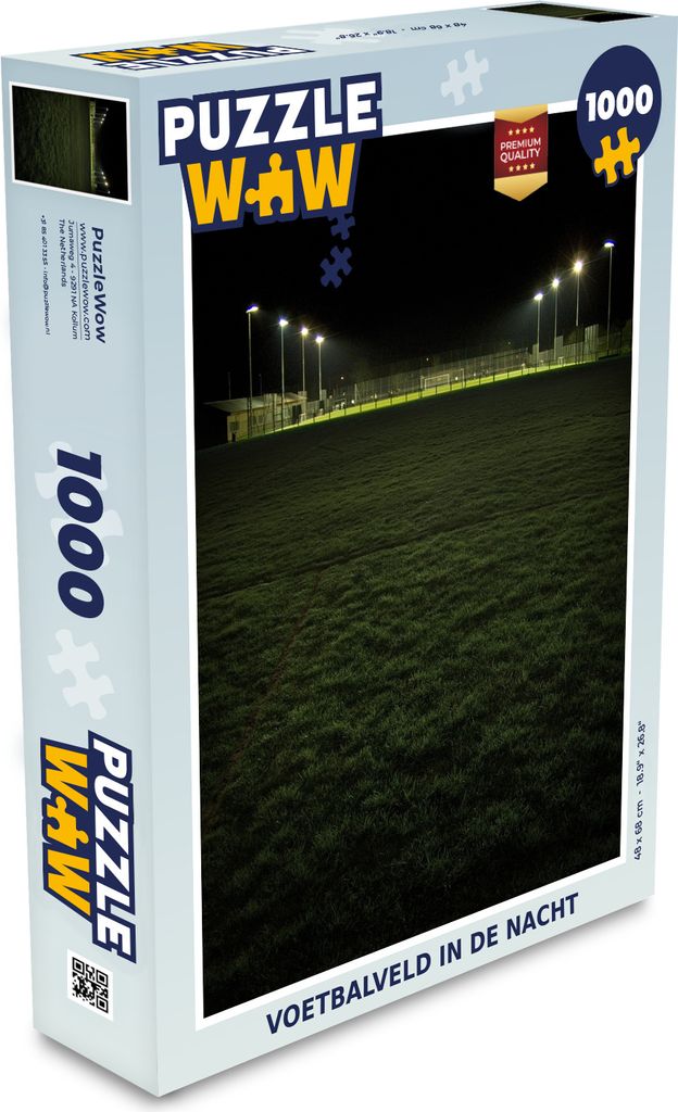 MuchoWow Puzzle 1000 Teile Fußballplatz in der Nacht - Spielzeug - Alt und Jung - Spiele - Puzzeln